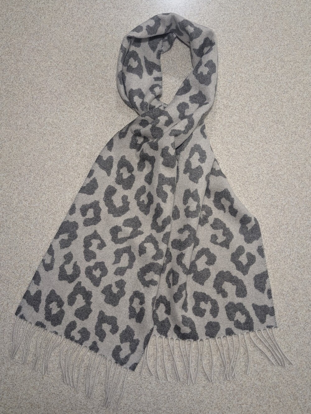 Charter Club Leopard Print Cashmere Luxury Scarf 70" X 10"